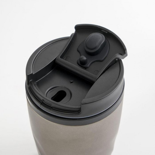 Термокружка, 350 мл, Графика, сохраняет тепло 2 ч, 13.5 х 8 см, золотистая