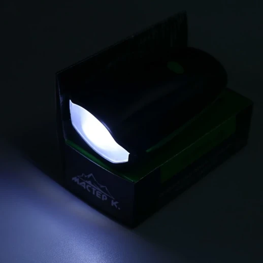 Фонарь велосипедный "Мастер К.", 3 режима, 2 Вт, 1200 мАч, с гудком, 10 х 5 х 5 см