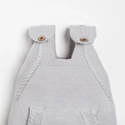 Комбинезон вязаный Крошка Я "Basic" рост 68-74 см, цвет серый