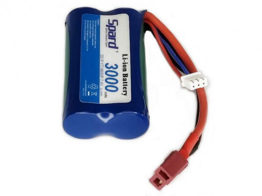 Аккумулятор Li-Ion Spard 3000mAh, 7,4V, 10C, T-plug для Remo Hobby 1/16, Himoto 1/18