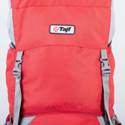 Рюкзак туристический, 80 л, отдел на стяжке, 2 наружных кармана, 2 боковых кармана, цвет серый/красный