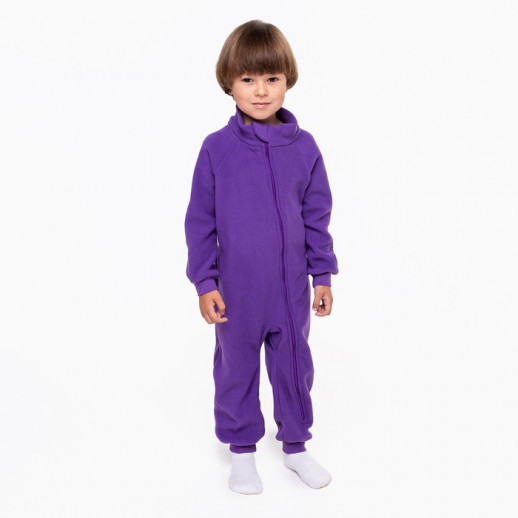 Комбинезон воротник-стойка, цвет фиолетовый