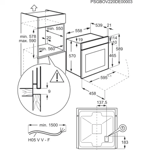 Встраиваемый духовой шкаф Electrolux EOF5H50BZ