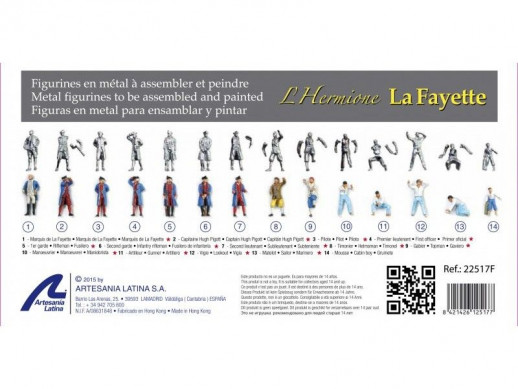 Набор металлических фигурок Artesania Latina для HERMIONE LAFAYETE, 14шт.