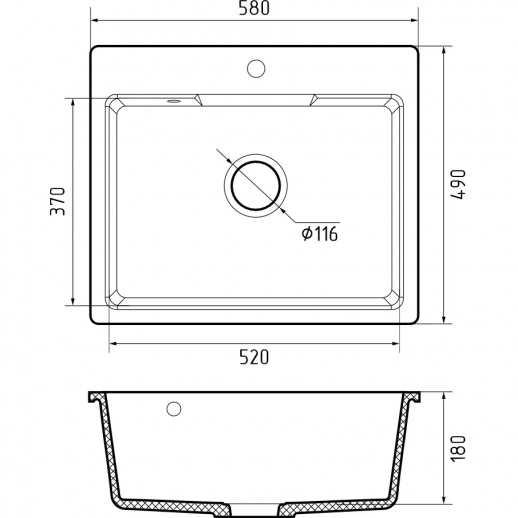 Кухонная мойка GRANFEST GranFest URBAN 658 sandy