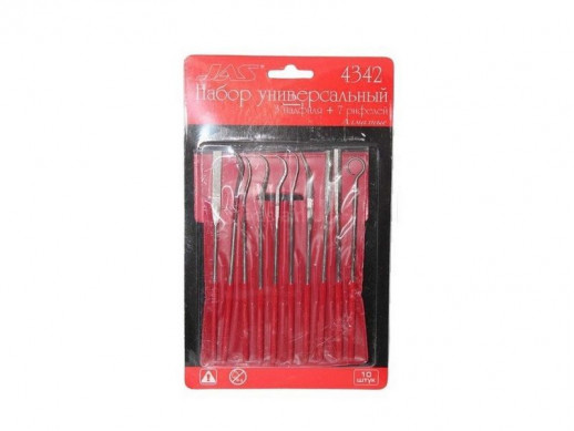 Набор универсальный 3 надфиля + 7 рифелей, алмазные, блистер + чехол, шт