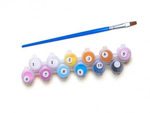 Картина по номерам 15х20 АНЮТИНЫ ГЛАЗКИ (15 цветов)