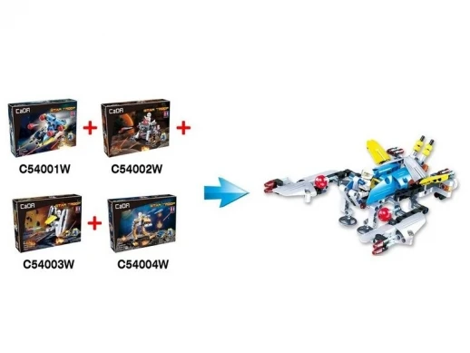 Конструктор CaDA Technic звездный отряд, собери звездный корабль с C54001W+02W+03W (103 детали)
