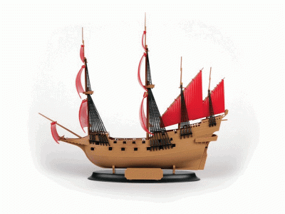 Сборная модель ZVEZDA Галеон "Секрет" (Алые паруса) (сборка без клея), 1/350