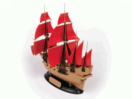 Сборная модель ZVEZDA Галеон "Секрет" (Алые паруса) (сборка без клея), 1/350