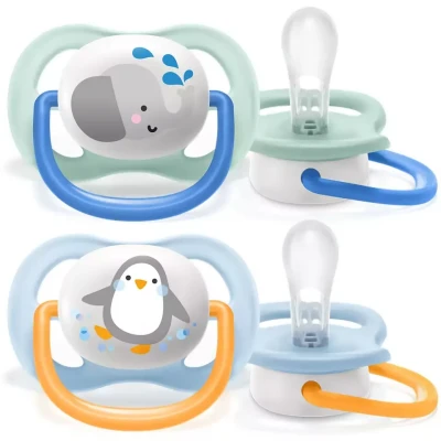 Соска-пустышка Philips Avent SCF080/05 Слон/Пингвин, 0-6 мес, 2 шт, для мальчиков Philips SCF080/05