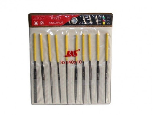 Набор надфилей, алмазные, 10 шт., № 300 (3*140), шт