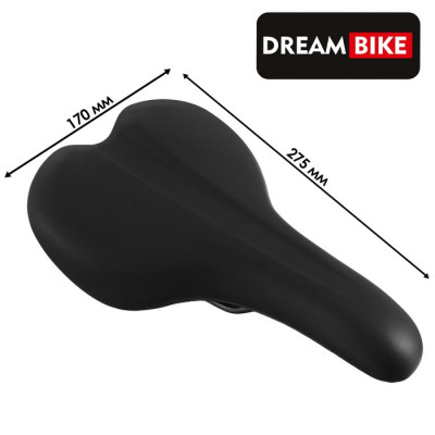 Седло Dream Bike, спорт-комфорт, цвет чёрный