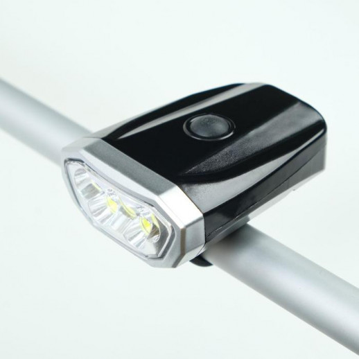 Фонарь велосипедный аккумуляторный, 1 Вт, 100 лм, 600 мАч, 6 LED, 4 режима, от USB