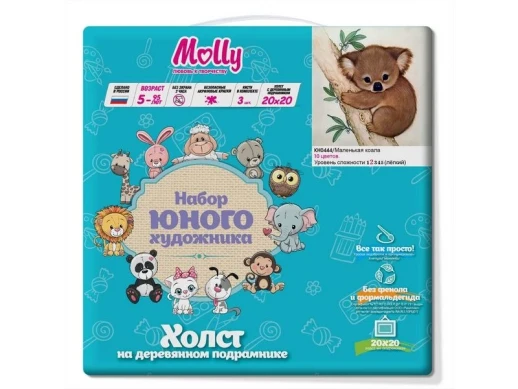 Набор юного художника 20х20 Маленькая коала (10 цветов)
