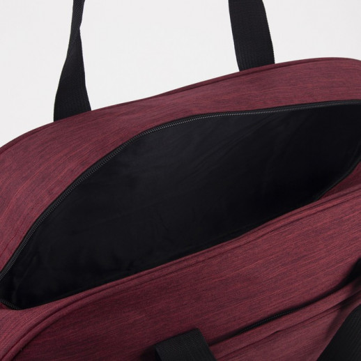 Сумка спортивная на молнии, наружный карман, длинный ремень, цвет синий