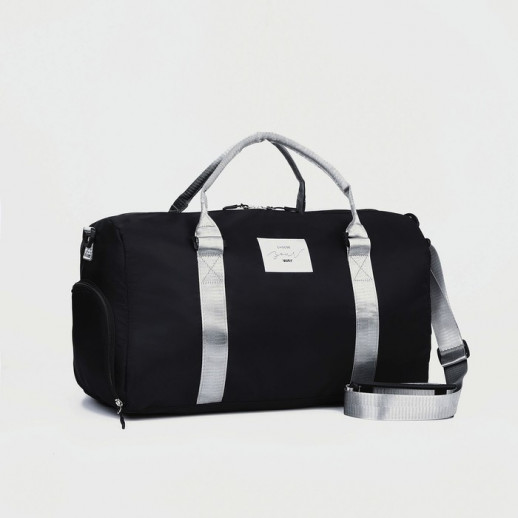 Сумка спортивная Choose your way, 50 см х 26 см х 30 см, отделение на молнии, отделение для обуви, черная с серебристыми ручками