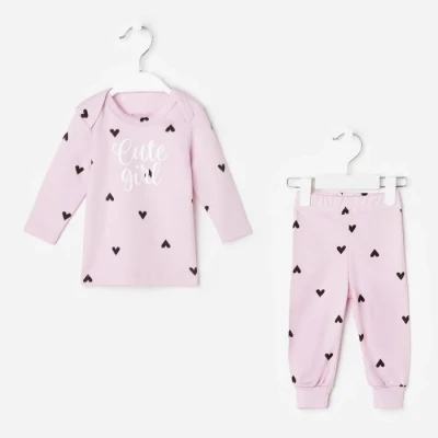 Комплект: джемпер, брюки Крошка Я "Cute", розовый