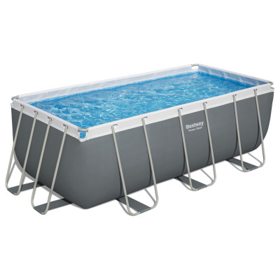 Бассейн каркасный Power Steel, 412 х 201 х 122 см, фильтр-насос, лестница, 56456 Bestway