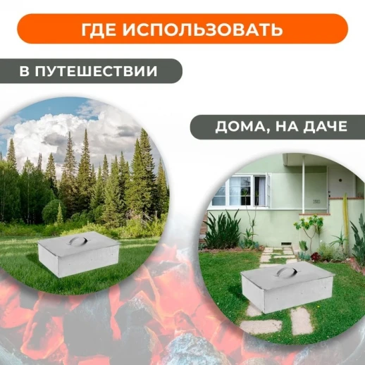 Коптильня Maclay, одноярусная, 385х280х145 мм