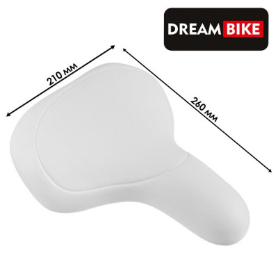 Седло Dream Bike, спорт-комфорт, цвет белый