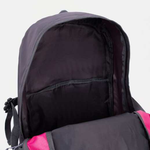 Рюкзак туристический на молнии 40 л, 3 кармана, цвет малиновый