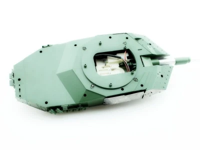 Металлическая башня для танка Leopard 2A6 c ИК-пушкой и вращением на 360°, неокрашеная