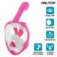 Маска для снорклинга детская ONLYTOP, р. XS, цвет розовый