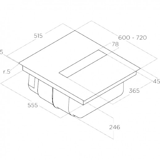 Варочная панель с вытяжкой ELICA Elica NIKOLATESLA FIT RAW BR/A/72-PRF0202501