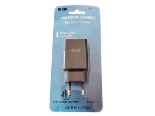 Сетевое зарядное устройство MRM MR21 1xUSB 5V/2.4 A