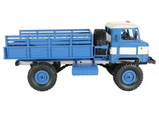 Радиоуправляемая машина MN MODEL ГАЗ-66 грузовая (синяя) 4WD 2.4G 1/16 RTR
