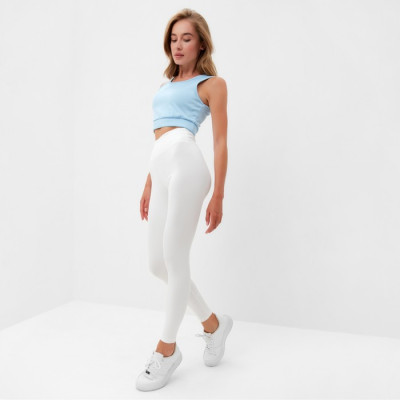 Брюки (леггинсы) спортивные женские MINAKU цвет белый, р-р 48