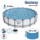 Бассейн каркасный Steel Pro MAX, 549 х 122 см, фильтр-насос, лестница, тент, 56462 Bestway