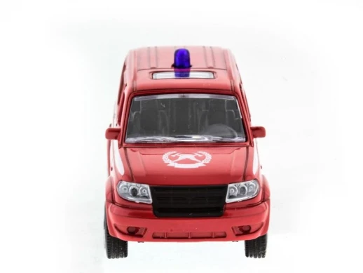 Машина "АВТОПАНОРАМА" инерц. УАЗ Патриот (пожарная) 1/50, в/к 12*7*5,5 см