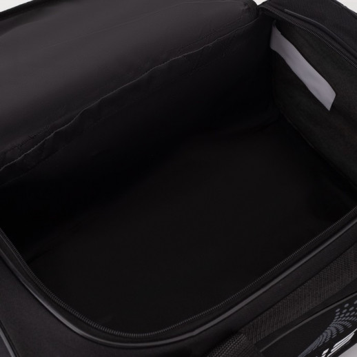 Сумка спортивная на молнии, 2 наружных кармана, длинный ремень, цвет чёрный