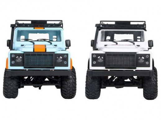 Радиоуправляемая машина MN MODEL английский внедорожник Defender  D90 (голубой) 4WD 2.4G 1/12 RTR