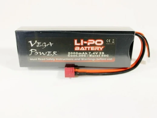 Аккумулятор Li-Po 2000mAh, 7,4V для Himoto 1/10