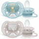 Пустышка ultra soft, Little star/Hello, 6-18 мес., 2 шт, для мальчиков Philips Avent ultra soft SCF223/01