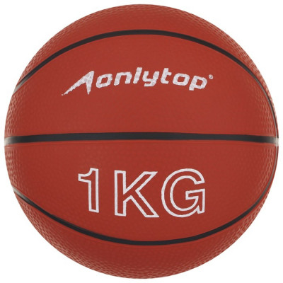 Медицинбол ONLYTOP, 4 кг, цвет красный