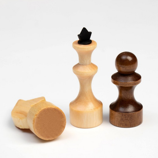 Шахматы деревянные обиходные 29 х 29 см, король h-7.2 см, пешка h-4.5 см