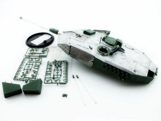 Металлическая башня для танка Leopard 2A6 c BB-пушкой и вращением на 360°, неокрашеная