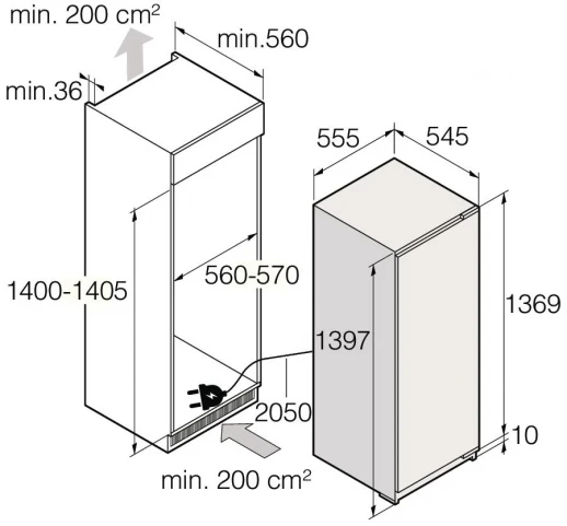 Встраиваемый морозильный шкаф ASKO ASKO FN31442EI