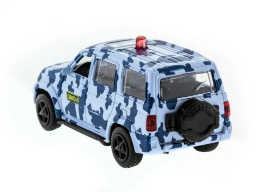 Машина "АВТОПАНОРАМА" инерц. УАЗ Патриот (омон) 1/50, в/к 12*7*5,5 см