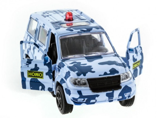 Машина "АВТОПАНОРАМА" инерц. УАЗ Патриот (омон) 1/50, в/к 12*7*5,5 см