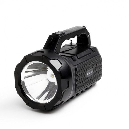 Фонарь аккумуляторный, 10 Вт, 1200 мАч, IPX5, Bluetooth, AUX, USB, радио, солнечная батарея   935058