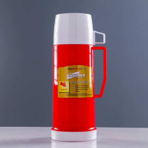 Термос 450 мл, со стеклянной колбой, 9 х 25 см, микс