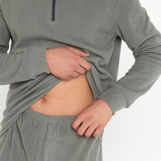 Термобельё мужское, размер 54-56 (рост 180-186 см), цвет серый, флис, 100% полиэстер