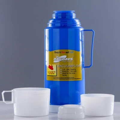 Термос 1 л, со стеклянной колбой, кружка, чашка, 13 х 29 см, микс