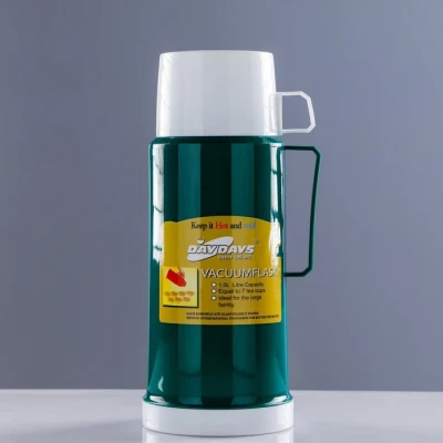 Термос 1 л, со стеклянной колбой, кружка, чашка, 13 х 29 см, микс