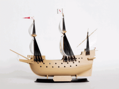 Сборная модель ZVEZDA Флагман Непобедимой Армады галеон "Сан-Мартин", подарочный набор, 1/350